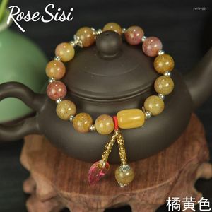 Charme Bracelets Rose Sisi Style Chinois Dames Pierre Bracelet Pour Femme Unique Cercle Perle Blanc Jaune Violet Cadeau Fille Prensent