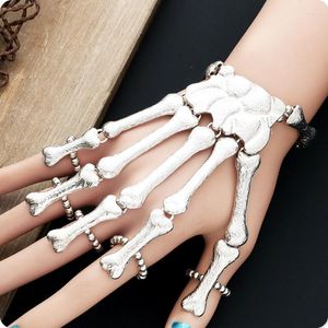 Pulseras con dijes esqueleto hueso mujeres Rock Punk mano accesorios brazaletes regalos únicos para niña joyería creatividad regalo al por mayor