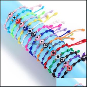 Bracelets porte-bonheur été couleur bonbon mauvais œil Bracelet chanceux noeud amitié bijoux bracelets porte-bonheur belle femmes hommes Pser Dhseller2010 Dh2Qh