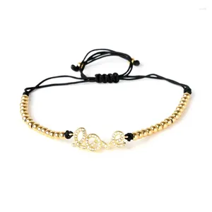 Bracelets de charme de qualité supérieure Bracelet Bracelet de tressage des arjandas 5 mm Micro Connecteur Love Connecteur Micro Black CZ Micro Black