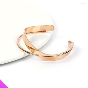 Bracelets porte-bonheur en gros 5 Unique Double cercle plat mode classique doux romantique fille bijoux cadeau 2 couleur métal 2023 été