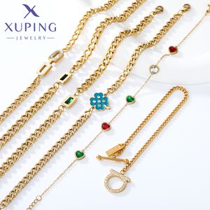 Bracelets de charme Xuping bijoux arrivée élégant couleur or clair Bracelet en acier inoxydable pour les femmes cadeau 230821