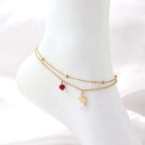 Charme cheville designer or argent cheville pour femme Europe Amérique Mode haute qualité coeur cheville pour petite amie fête de Noël cadeau de Saint Valentin