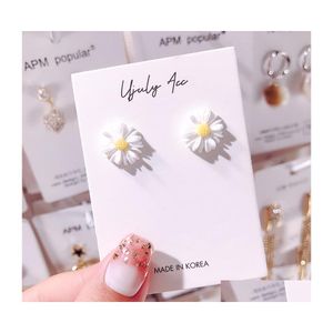 Charme Mode Mignon Fleur Boucles D'oreilles Pour Femmes Filles Corée Style Acrylique Petite Marguerite Stud Fête De Mariage Bijoux Cadeau Drop Livraison Dhlba