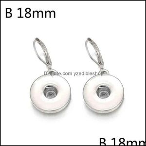 Charm Fashion Lady 12Mm 18Mm Snap Button Charms Boucles D'oreilles Pour Les Femmes Sier Plaqué Bijoux En Métal Drop Delivery 2021 Dhseller2010 Dhkcf