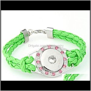 Charm Jewelrybracelet Diy Aessories Est Design Jewelry Wholesale Buttons Snap Noosa Chunks Bracelets en cuir pour femmes Drop Delivery 2021 Pid