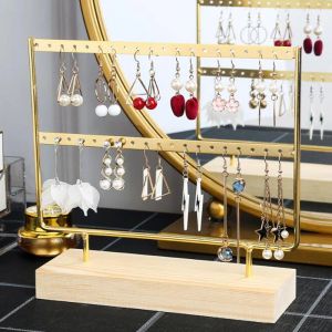 Charme Nouveau support en acier pour boucles d'oreilles Pendants Bracelets Bijoux affichage Boucles d'oreilles Holder Bijoux Rack 3 couleurs