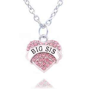 Collier coeur en cristal rose à breloques, cadeaux d'anniversaire pour femmes et filles, bijoux pour femmes et filles, 10pcs305R