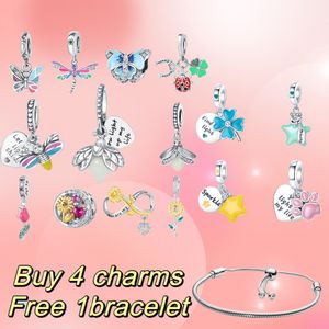 Charmant bracelet illusionnaire Clover Star Pendant Collier Pendant Collier Convient pour le collier de bracelet Pandor Boîte de bijoux pour femmes