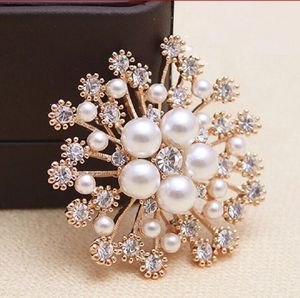 Bijoux charmante strass imitation de perle de perle broches nuptiales swéathes Broches de manteau épingle de manteau