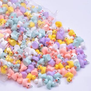 Breloques 10/15 pièces Kawaii résine 3D Animal canard Bedels pour la fabrication de bijoux en gros bricolage belles femmes boucles d'oreilles colliers accessoires