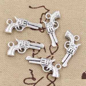 Charms 100 pièces pistolet pistolet charmes 22x12mm pour faire des pendentifs antiques Vintage tibétain argent couleur bricolage artisanat bijoux livraison directe 2022 Dhzke