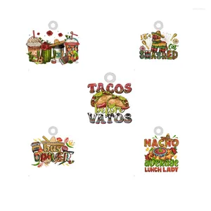 Charmes 10 pièces Mexique Tacos Acrylique Époxy Nacho Carnaval Mexicain Célébrer Pendentif À Breloque Pour Boucle D'oreille Collier Bijoux Faire