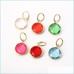 Charms 120Pcs / Lot 12 Couleurs Assorties 12Mm Pierre De Naissance Charme Pendentif Fit Verre Médaillon Bracelets Accessoires Pour Femmes Drop Dhseller2010 Dhvkg