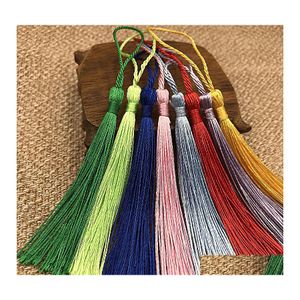 Charmes 130Mm Corde Suspendue Soie Gland Frange Pour Bricolage Porte-clés Boucle D'oreille Crochets Pendentif Fabrication De Bijoux Trouver Des Fournitures Accessoires 202 Dhqfm