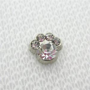 Dijes 20 unids/lote, venta de medallones de memoria de cristal flotantes para perros con piedra natal de cristal, joyería DIY