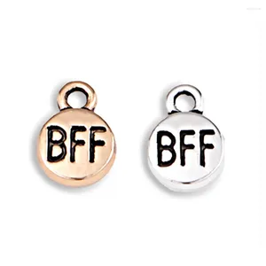 Charmes 30pcs Gold Silver Color Lettre d'ami BFF ALLIAGE SMAL PENDANT POUR COLLER BRACELET DIY GADE DÉCORATIVE MAIN MAIN