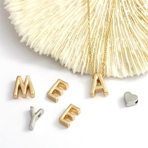 Charmes 5 pièces A-Z 26 lettres initiales en or pendentifs pour bricolage femmes collier boucle d'oreille bijoux accessoires faits à la main cadeaux spéciaux