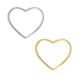 Breloques en forme de cœur creux en acier inoxydable 316, 5 pièces/lot, pendentifs pour collier et Bracelet, vente en gros, DIY