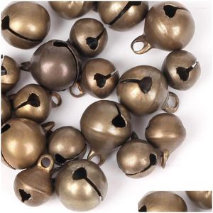 Dijes 6 8 10 12 14Mm campana de cobre cuentas sueltas de Metal cascabeles pequeños para manualidades Diy pendientes de llave collar pulsera colgantes Dhyub