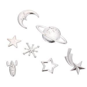Encantos 70 Uds colgantes de joyería estrella Luna planeta accesorios de relleno para artesanías de resina epoxi