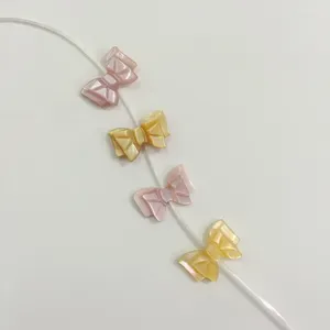 Breloques 8 13MM 10 pièces, couleur rose jaune naturel, coquille de mer, nœud papillon, perles amples, bijoux