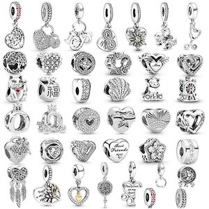 Charms 925 Sterling Sier Creux Amour Maman Couronne Charme Perles Pendentif Pour Pandora Bracelet Collier Dames Hommes Bijoux Mode Accesso Dhpl8