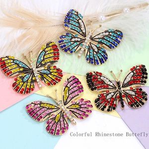 Breloques gros strass coloré papillon téléphone patchs auto-adhésif bijoux rétro 3D Art autocollants Vintage insectes accessoiresCharms