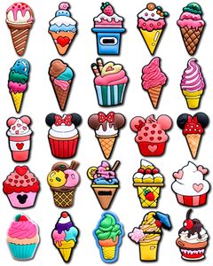 Charms Ice Cream Croc para zuecos, decoración de zapatos, dulces, accesorios de comida, recuerdo de fiesta para niñas y niños, envío directo Oteku