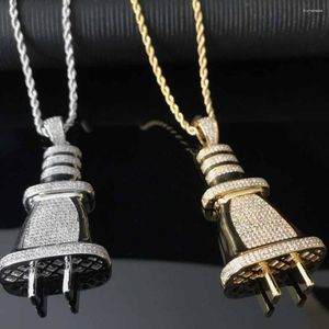 Charms Iced Out Gold Plating Plug Pendentif Bijoux en gros