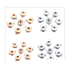 Breloques Sier couleur or 12mm bouton pression connecteur pendentif fabrication de bijoux bricolage collier boucles d'oreilles Bracelet fournisseur en gros goutte Deli Dh6P4