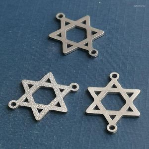 Breloques étoile de David connecteur en gros en acier inoxydable juif pendentif à breloque en vrac fabrication de bijoux fournitures collier Bracelet boucle d'oreille