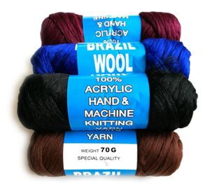 Pas cher 10 rollslot 100 acrylique main et machine à tricoter fil mélangé échelle cheveux laine brésilienne Hair3477621