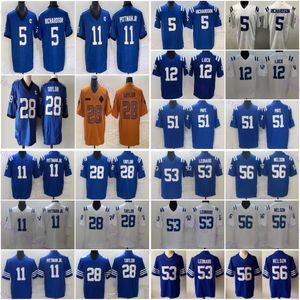 Cheap 5 Anthony Richardson Football Jersey Jonathan Taylor 28 Quenton Nelson 56 Michael Pittman Jr 11 Darius Leonard 53 Paye 51 Blue blanc