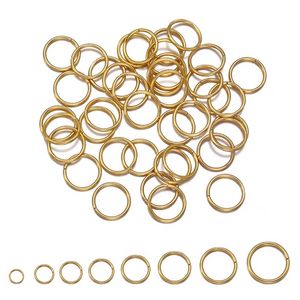 100-200 Uds 4/5/6/8/10mm anillos de salto de acero inoxidable conectores de anillos divididos para DIY suministros de fabricación de joyas accesorios fabricación de joyas al por mayorhallazgos de joyería