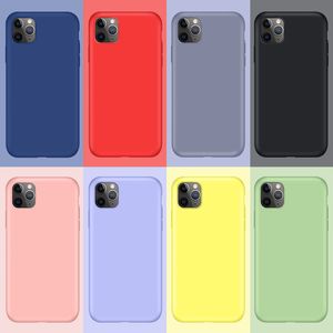 Funda de teléfono de silicona líquida clásica barata para iPhone 13 12 11 Pro Max Mini X XR XS Max 7 8 6s Plus funda suave a prueba de golpes