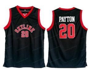 Custom Gary # Payton Sr Skyline High School Basketball Jersey Men's Cousted Black Any Taille 2XS-5XL Nom et numéro