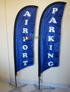 Drapeau de plume bon marché avec poteau en aluminium, drapeau de couteau vente en gros de publicité de promotion extérieure drapeau de bannière de larme volante personnalisé