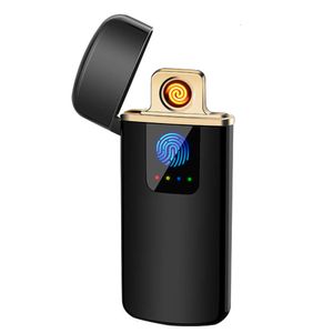 Vente chaude à chaud Touch Touch Sensitive Afficher à vent de cigarette électrique plus léger USB USB RECHARGable Metal Briquet