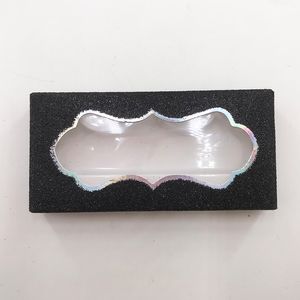 Caja de pestañas barata Empaquetado de pestañas de mármol gris vacío Empaquetado de pestañas de papel suave negro sin pestañas
