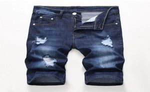 Diseñador de hombres baratos Slim Rasped Shorts angustiados jeans cortos blanqueados pantalones cortos retro de mezclilla gran tamaño 2842 pantalones jb35000639