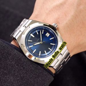 Pas cher New Overseas 4500V / 110A-B128 Cadran Bleu A2813 Montre Homme Automatique Date Bracelet En Acier Inoxydable Montres Sport Gents De Haute Qualité.