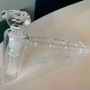 14 cm Pipas de agua Bongs de agua 18,8 mm Martillo de vidrio conjunto 6 brazos por percolador Burbujeador Tubos para fumar Gongs Reciclador