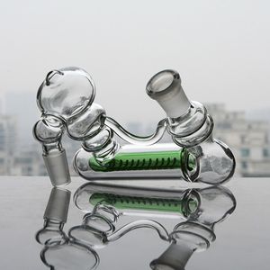 Tuyau de narguilé en verre barboteur percolateur dispositif d'aspiration de poussière en ligne pipes à fumer joint oblique 14 ou 18 mm