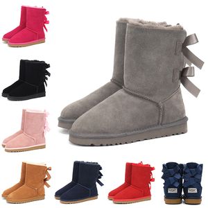 Women Boots Trainers Sneakers For Girls Short Mini Australia Classic Knee High Winter Snow Fur Bailey Bow Ankle Lady Platform
