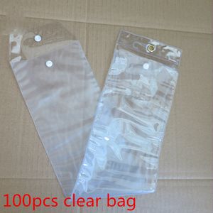 LE MOINS CHER!!! sac d'emballage de cheveux en pvc sacs d'emballage en plastique transparent sac d'opp (16 ~ 22 pouces) sac d'emballage de perruque logo personnalisé