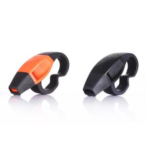 Cheerleading ABS Finger Grip Referee Whistle Football Basketball Survival Big Sound Whistles Soccer Sports Accessories 230425