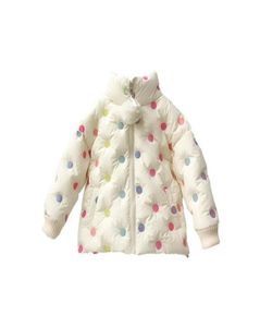 Chen Ma039S Style étranger Frozen Kids Vêtements d'hiver Rainbow Dot Breft Down Veste 2019 Nouvelle fille Baby Middle Long Coats C8947818