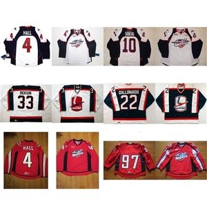 Chen37 C26 NIK1 Personnaliser l'Ohl Windsor Spitfires Jersey Mens Womens Kids 33 John-Scott Dickson 22 Paul Giallonardo 4 Taylor Hall Hockey Jerseys Cutit Cut