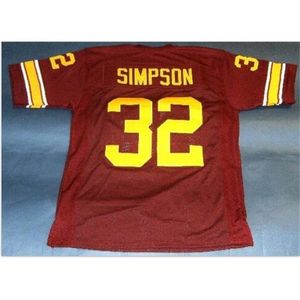 Chen37 Goodjob Hommes Jeunes femmes Vintage # 32 OJ SIMPSON USC TROJANS HEISMAN NC College Football Jersey taille s-5XL ou personnalisé n'importe quel nom ou numéro de maillot